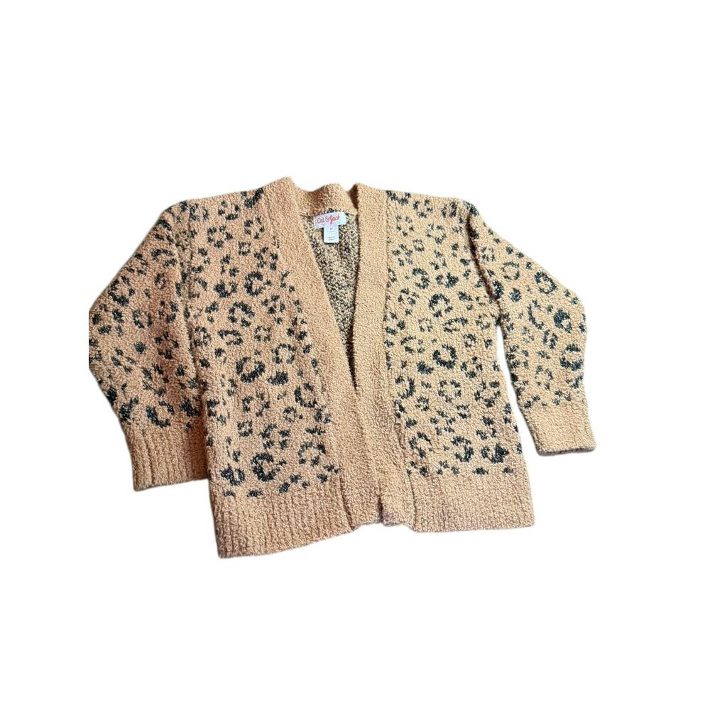 Cat & Jack Girls Leopard Print Open Front Cardigan 3T